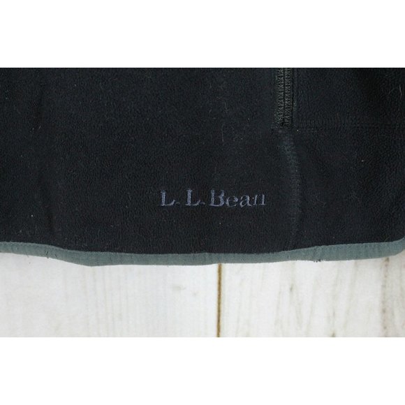 LL Bean Black Polartec Full Zip Fleece Cozy Breathable Sweater Size L - Picture 4 of 12